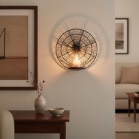 Enzo Black Wire Wall Sconce Candle Holder - Black