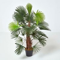 Homescapes Green 'Lady Palm' Tree Artificial Rhapis Plant with Pot, 90 cm - Green - thumbnail 1