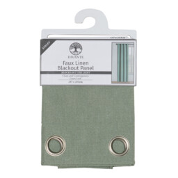 Faux Linen Blackout Panel - Silver - thumbnail 2