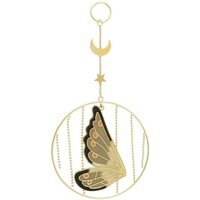 Green Fairy Wing Hanging Decor - Celestial Moon  Star Ornament - Green