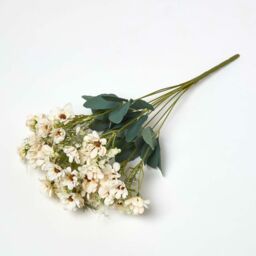 Artificial Wild Daisy Cream Bouquet Flower, 46 cm - Cream - thumbnail 3