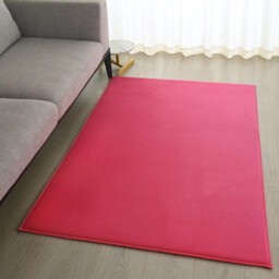 Minimalist Cosy Flannel Rug - Hot Pink - thumbnail 2