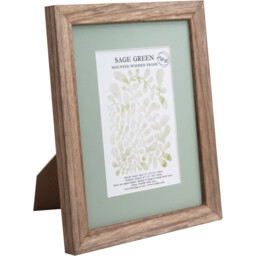 Sage Green Mounted Wooden Photo Frame - Green / 6 x 4in - thumbnail 2
