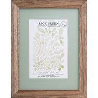 Sage Green Mounted Wooden Photo Frame - Green / 6 x 4in - thumbnail 1