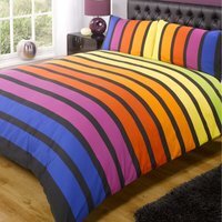 Soho Stripe Duvet Set With Pillowcase - Multicolor / Single