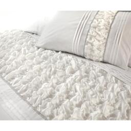 Aurora Embellished Duvet Cover Set - White / Double - thumbnail 2