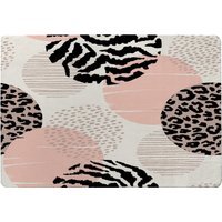 Abstract Geometrics With Animal Print And Circles Rug - Pink / 150cm - image 1