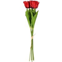 Artificial Tulips Bunch 6 Stems - Red