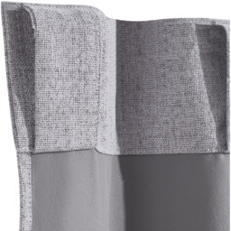 Pair of Solid Color Faux Linen Blackout Curtains - Grey / 229cm - thumbnail 2