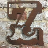 Personalised Metal lettering , Personalised Gift , Rusty Carnival Letter Z - rusty