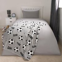 Kids Football Sherpa Fleece Throw - Grey - image 1