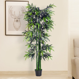 Outsunny Artificial Bamboo Tree - Green Bamboo, Black Pot - thumbnail 2