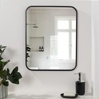 Metal Bathroom Wall Mirror - Black - image 1