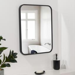 Metal Bathroom Wall Mirror - Black - thumbnail 4