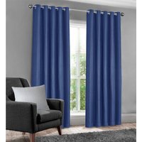Classic Waffle Blackout Curtain Pair - Navy / 66in / 90in - image 1