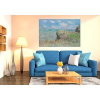 Claude Monet - Cliff Walk At Pourville,  Canvas print - Blue / 77cm / 114cm - image 1