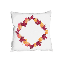 Diamond Autumn Reath Outdoor Cushion - Orange / 60cm - thumbnail 2
