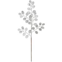 Glitter Eucalyptus Artificial Stem - Silver