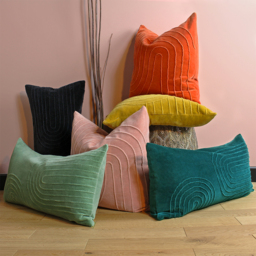 Mangata Textured Cushion 30 x 60cm - Black / Feather - thumbnail 4