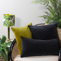 Mangata Textured Cushion 30 x 60cm - Black / Feather - thumbnail 5