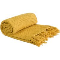 Honeycomb Throwover - Yellow / 152cm / 127x152cm - thumbnail 1