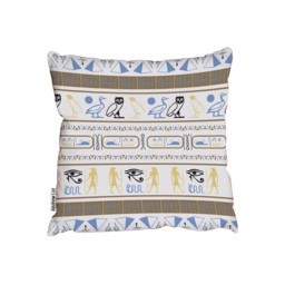 Antique Egyptian Motifs Outdoor Cushion - Blue / 60cm - thumbnail 2