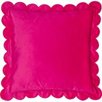 Lil Scallop Velvet Cushion - Pink-Red / Polyester