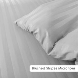 Satin Stripe Duvet Covers - Silver / Superking - thumbnail 4