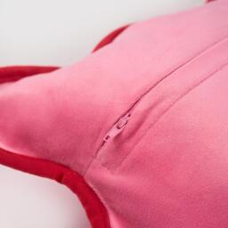 Pack of Matte Velvet Scallop Edge Cushion Covers - Pink / 4 - thumbnail 5