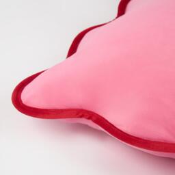 Pack of Matte Velvet Scallop Edge Cushion Covers - Pink / 4 - thumbnail 4