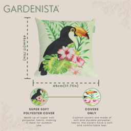 Toucan Paisley Printed Garden Scatter Cushion Cover - Toucan / 1 / Toucan - thumbnail 4