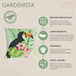 Toucan Paisley Printed Garden Scatter Cushion Cover - Toucan / 1 / Toucan - thumbnail 3