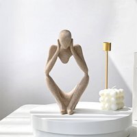 Abstract Art Resin Statue - Beige