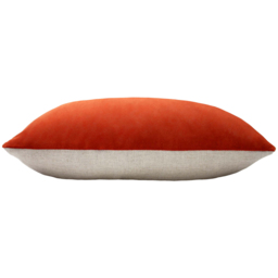 Contra Velvet Cushion 40 x 60cm - Tangerine / Feather - thumbnail 3