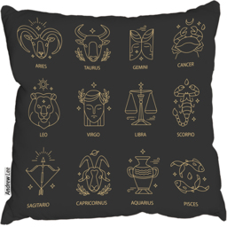 Zodiac Sign Set Outdoor Comfy Cushion - Gold / 60cm - thumbnail 2