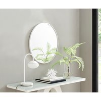 Emma Round White Frame Wall Mirror - White / 61cm - image 1