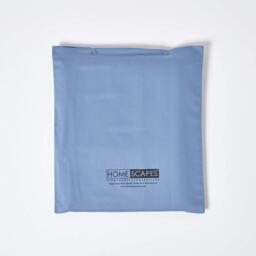 1000 Thread Count Egyptian Cotton Fitted Sheet - Air Force Blue / Small Double - thumbnail 4