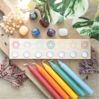 Chakra Harmony Wooden Candle Holder For Serenity And Balance - Brown - thumbnail 1