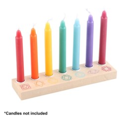 Chakra Harmony Wooden Candle Holder For Serenity And Balance - Brown - thumbnail 2