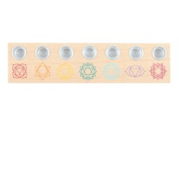 Chakra Harmony Wooden Candle Holder For Serenity And Balance - Brown - thumbnail 3