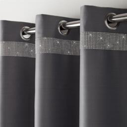 Palace Eyelet Ring Top Curtains - Silver / 167cm / 137cm - thumbnail 3