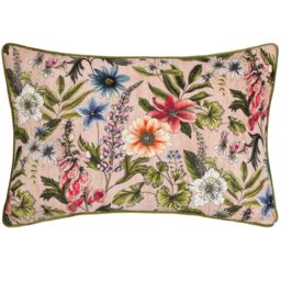 Hidcote Manor Alma Floral Cushion - Blush / 60cm / 80 Polyester 20 Feather - thumbnail 2