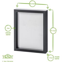 "8x10"" 3D Box Photo Frame - Brown" - thumbnail 4