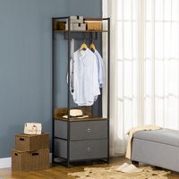 HOMCOM Clothes Rail, Metal Coat Stand, Garment Rack - multi-colored - thumbnail 1