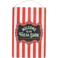 Welcome to the Freak Show Metal Hanging Sign - Red - image 1