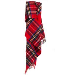 Tartan Wool Throw - Royal Stewart / Hand Wash/Dry Clean Only - thumbnail 2