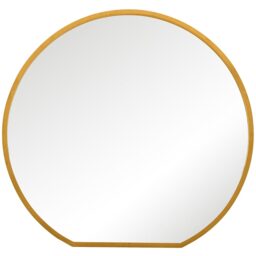 The Circulus Gold Flat Bottom Circular Wall Mirror - Gold / 100cm - thumbnail 3