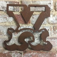 Personalised Metal lettering , Personalised Gift , Rusty Carnival Letter X - rusty