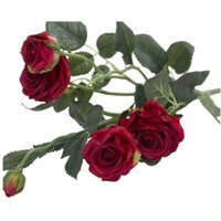 Artificial Camelot Garden Rose Spray - 70cm - Red