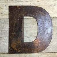 Personalised Metal lettering , Personalised Gift For Him or Her, Rusty Letter D - Rusted